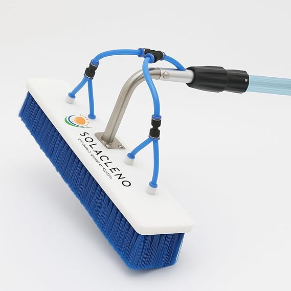 Solar Panel Cleaning Brush with Water Feeding | Soft Nylon Bristles | Heavy-Duty Telescopic Pole (1–6m) | Solar Panel Cleaning Kit for Home & Commercial Use