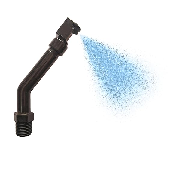 solar panel cleaning naylon heavy duty sprinkler, 1/2'' thread, UV protected, black colour, big size sprinkler, 180° sprey angle, 90° Elbow shap.